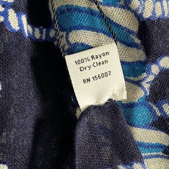 Vera Bradley navy spring tide nautical shell fringe scarf new with tags - Picture 6 of 6